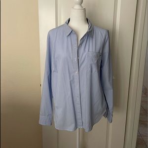Pinstriped button up shirt